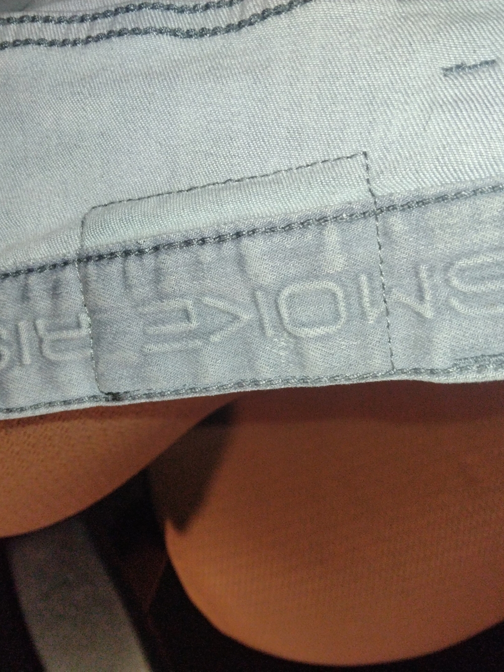 Men's Skinny Distressed Light Gray Jeans - Picture 8 of 8